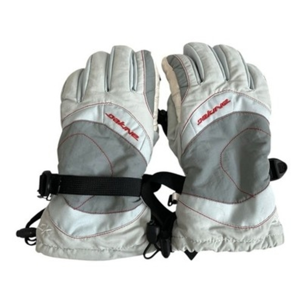 Dakine Men's Snowboard Ski Gloves Grey Red Insulated Winter Gauntlet Size M - Picture 3 of 7